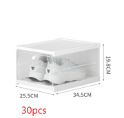 No Installation Flip Plastic Foldable Transparent Shoe Box - Xanfro