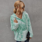 Women's Winter New Products Fashion Tie-Dye Hooded Thick Sweater Women - Xanfro