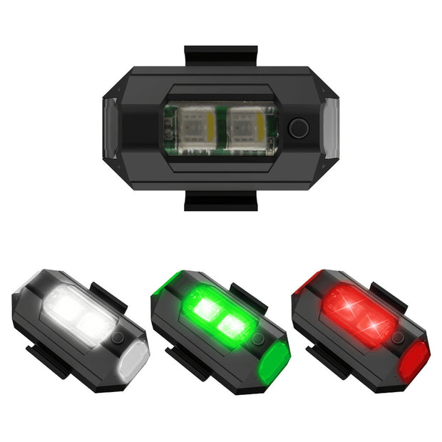 Drone lumineux de signalisation avec lumière stroboscopique, clignotant, 7 couleurs