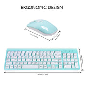 fashion wireless keyboard mouse set 2.4G thin desktop laptop accessories - Xanfro