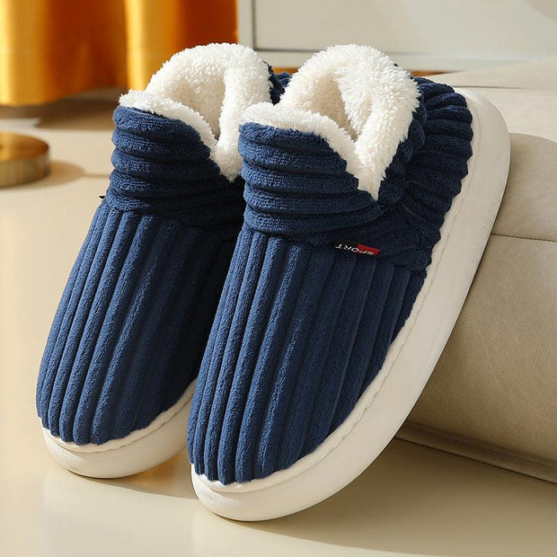 Full Heel Wrap Cotton Shoes Fleece Lined Platform - Xanfro