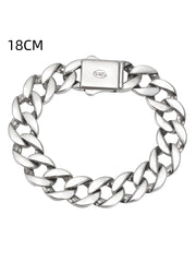 S925 Sterling Silver 13mm Thick Cuban Bracelet