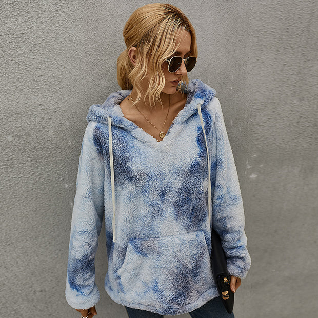 Women's Winter New Products Fashion Tie-Dye Hooded Thick Sweater Women - Xanfro