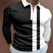 Men's POLO Shirt Striped Printed Short Sleeve T-Shirt Lapel Shirt - Xanfro