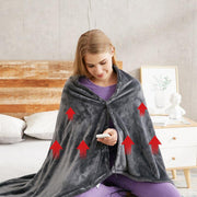 Winter Flannel Heated Blanket Cold Protection Body Warmer Usb Heated Warm Shawl Electric Heated Plush Blanket - Xanfro