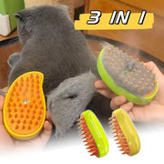 3 In 1 Cat Steam Brush Dogs And Cats Pet Electric Spray Massage Comb Brush For Massage Pet Grooming Cat Hair Brush For Removing - Xanfro