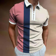 Men's POLO Shirt Striped Printed Short Sleeve T-Shirt Lapel Shirt - Xanfro