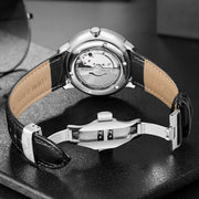 Men's Fashion Leather Strap Mechanical Watch