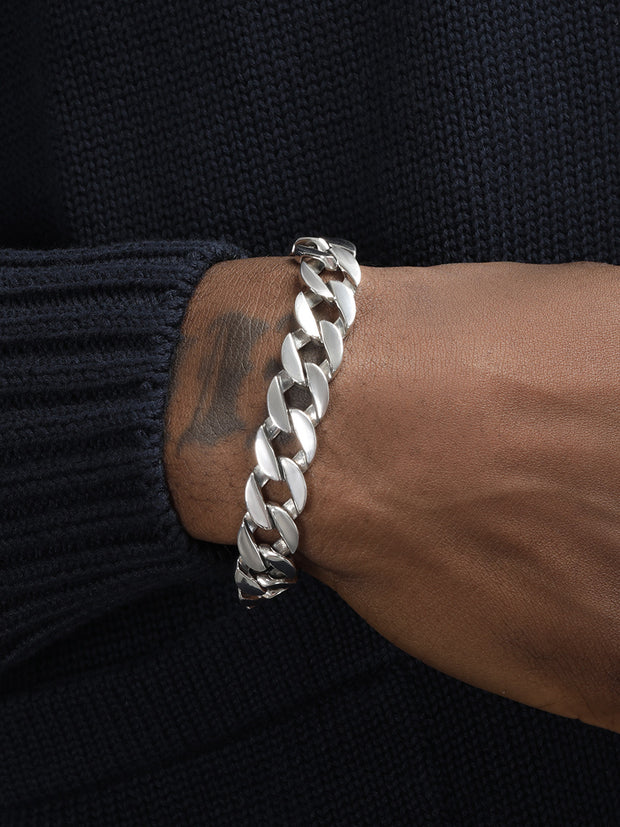 S925 Sterling Silver 13mm Thick Cuban Bracelet