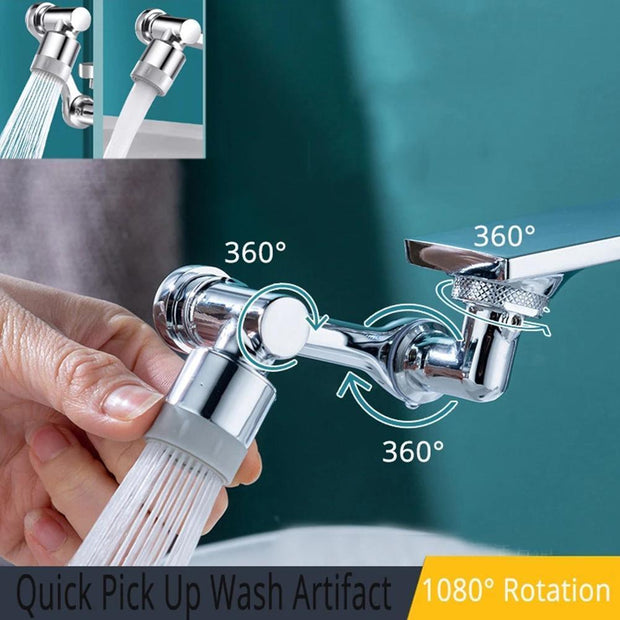 Universal 1080 Swivel Faucet Aerator Multifunction Faucet Extender Universal Swivel Splash Resistant Shower - Xanfro