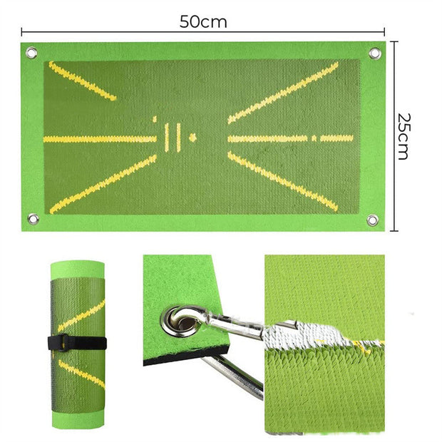 Portable Golf Training Mat For Swing Detection Batting Ball Trace Directional Detection Mat Swing Path Pads Swing Practice Pads