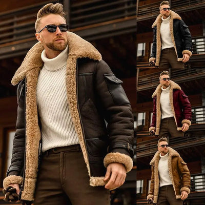 Winter Jacket Mens Military Fleece Warm Jackets Male Fur Collar Coats Army Tactical Jacket - Xanfro