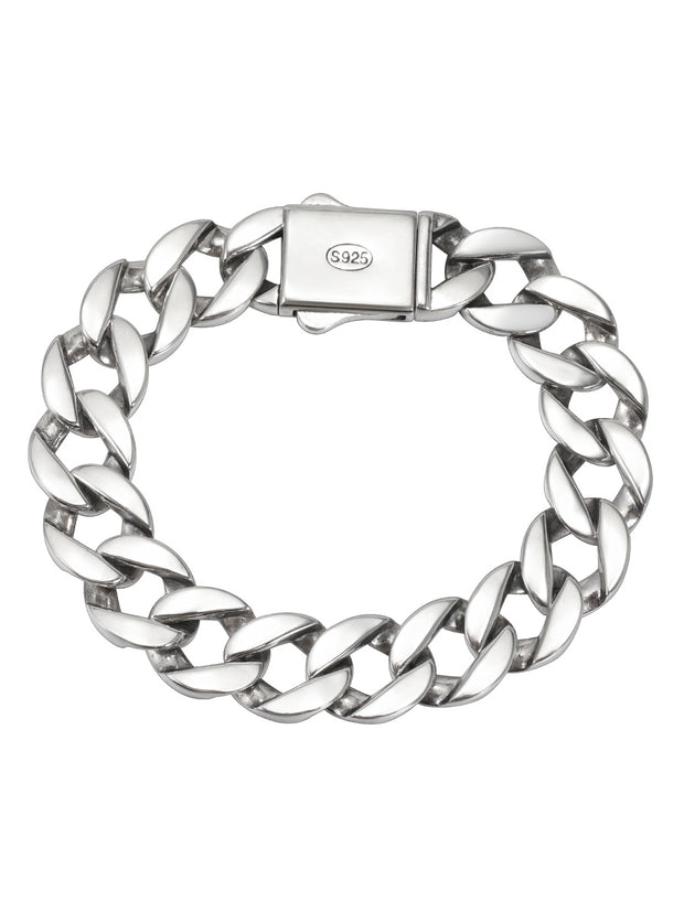 S925 Sterling Silver 13mm Thick Cuban Bracelet