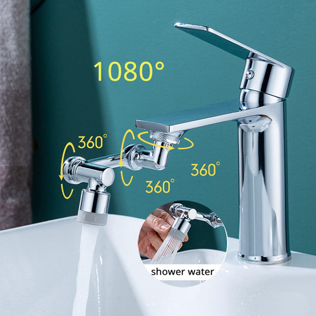 Universal 1080 Swivel Faucet Aerator Multifunction Faucet Extender Universal Swivel Splash Resistant Shower - Xanfro